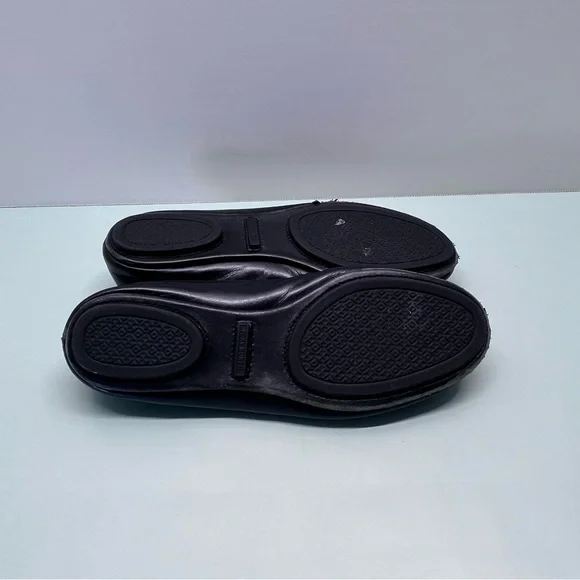 Tory Burch Black Flats with Gold Logo - Picture 6 of 9